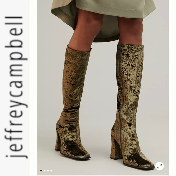 Jeffrey Campbell Shoes - NEW Jeffrey Campbell Naissancr Boots in Brown Crushed Velvet 7.5